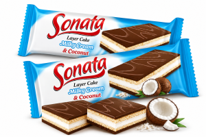 KBF-570 "Sonata" Layer Cake with Coconut & Milky Cream (20pc x $0.29)