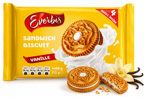 KBF-414. "Everbis" Sandwich Cookies with Vanilla Flavor